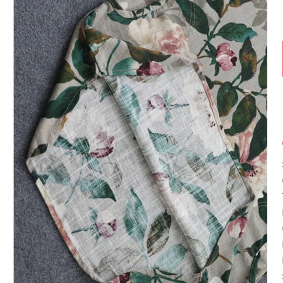 Floral Rolled Cuff Tunic - Picture 4 of 6